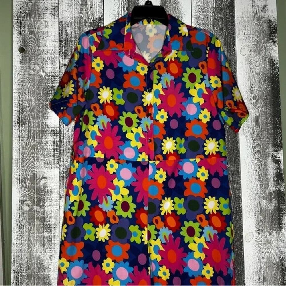 Hippie Flower Power romper jumper costume size medium